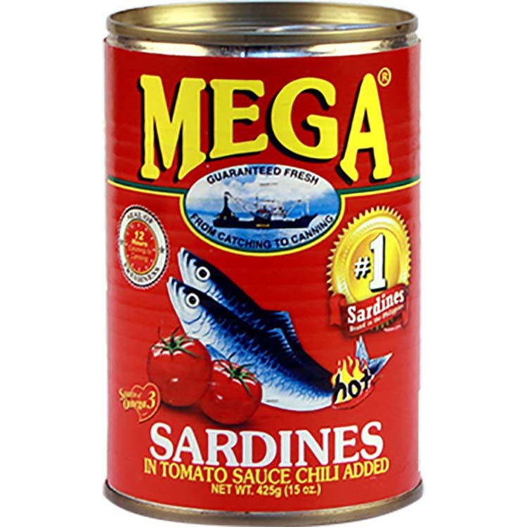 ASEA MEGA Sardines in Tomato With Chilli  425g | MEGA 番茄辣酱沙丁鱼 425g