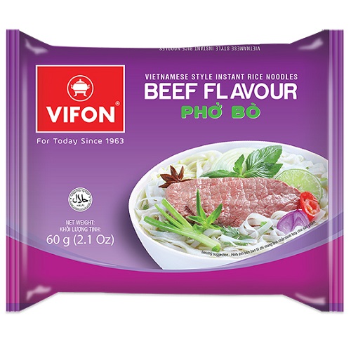  VIFON Rice Noodle Beef Flv (Pho Bo) 60g | Vifon米线牛肉FLV（PHO BO）60g