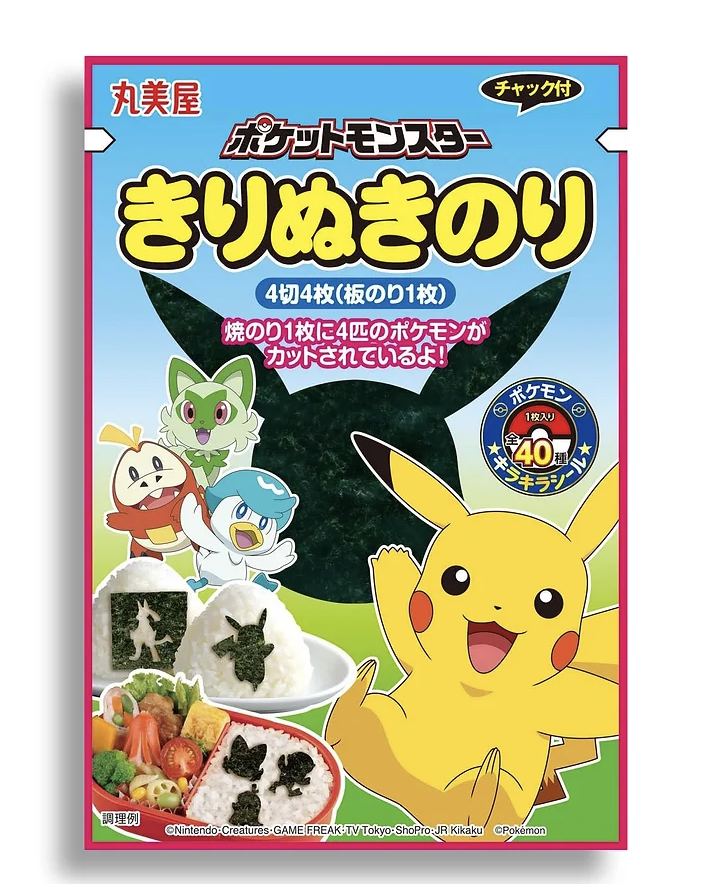 JP MARUMIYA Pokemon Shape Cutting Seaweed 36g | 丸美屋 宝可梦形状海苔饭团装饰 36g