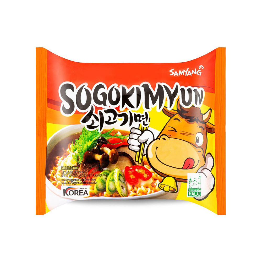 KR Samyang Instant Noodle beef Flavor (Sogokimyun) 120g | 韩国三养 牛肉面 120g