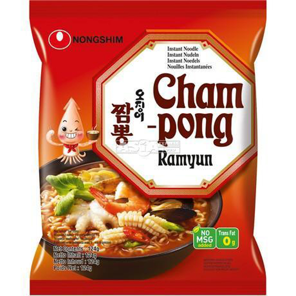 NongShim Instant noodles Seafood(Cham Pong Ramen) 124g | 农心 海鲜汤面 124g