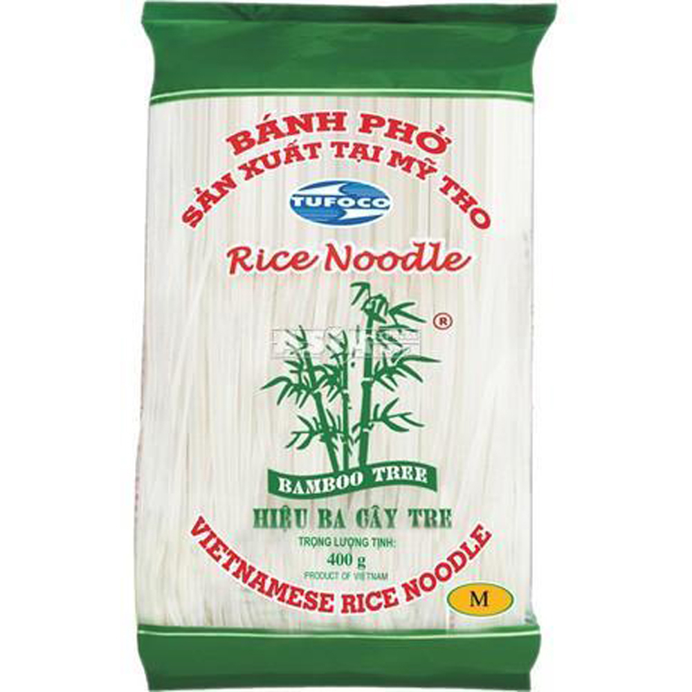 BAMBOO TREE Banh Pho Rice Noodle M 3mm 400g | 竹树牌 越南米粉 M 3mm 400g