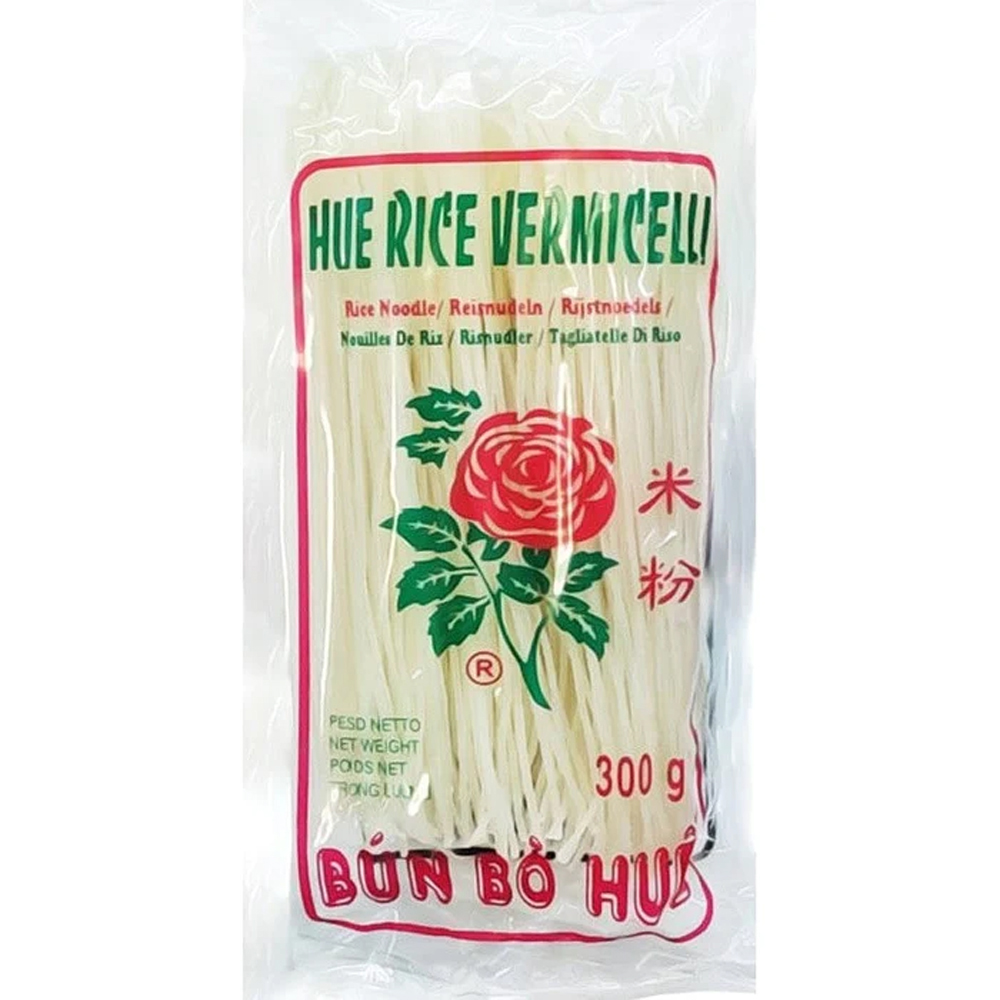 RED ROSE Bun Bo Hue Rice Verm. 300g | RED ROSE 越南米粉 300g