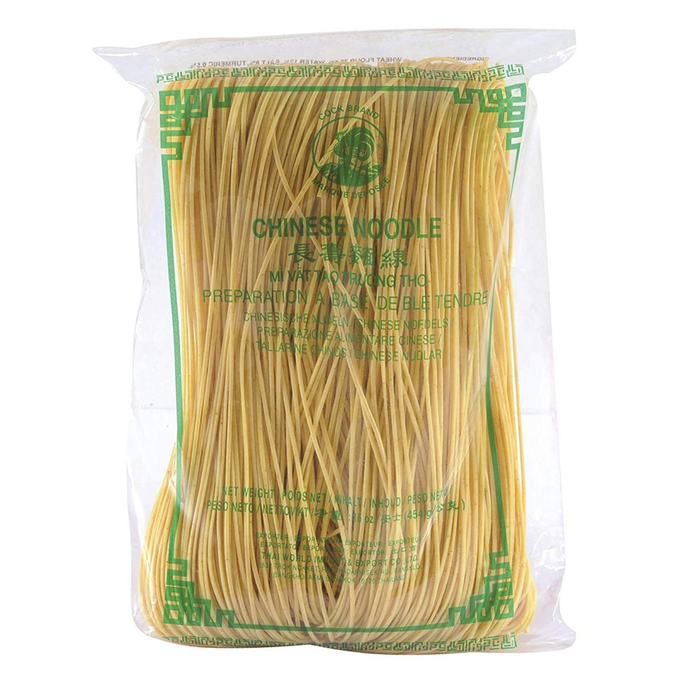 Cock Brand Chinese noodles yellow 24x454g | 长寿面线 454g