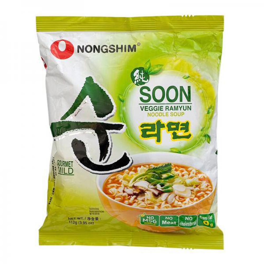 Nongshim Instant Noodle Soon Veggie 112g | 农心 蔬菜 素面  112g