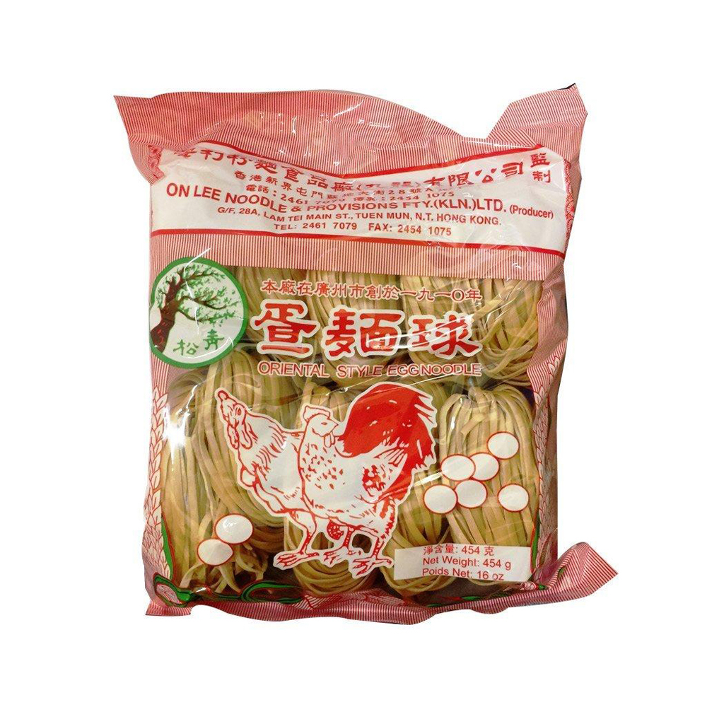 OL Oriental Style Egg Noodle (Thick) 454g | 青松 粗蛋面球 454g