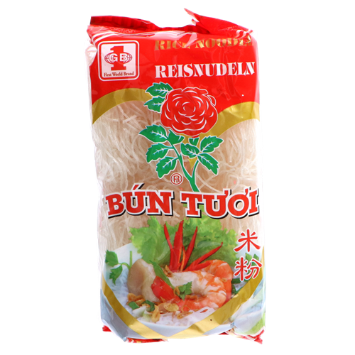 VN First World Brand 1605 Rice Noodle Bun Tuoi vat Vuong 1mm 400g | First World Brand Bun Tuoi 米粉 1mm 400g