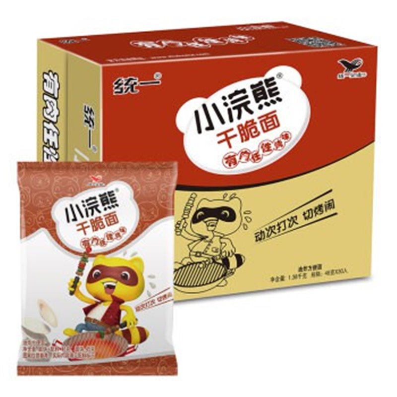 TongYi Instant Noodle BBQ 40g | 小浣熊 干脆面 有肉任性烤味 40g