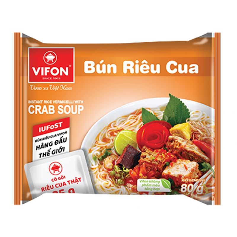 VIFON Instant Noodle Crab Bun Rieu Cua 80g | VIFON 即食面 蟹味 80g