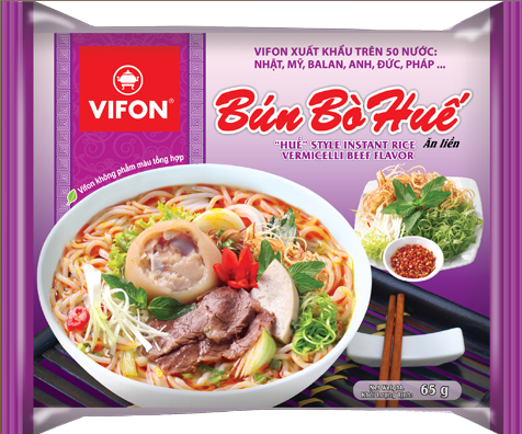 VIFON Instant Rice Vermicelli Beef Hue Style 65g | VIFON 速食米粉 牛肉味 65g