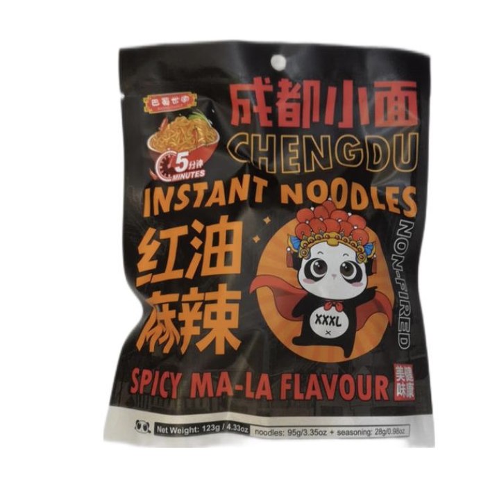 SK Chengdu Instant Noodles Spicy Mala Flv. 123g | 巴蜀世家 成都小面 红油麻辣味 123g