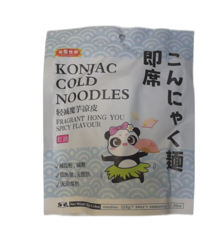 SK Instant Konjak Cold Noodle Spicy Flv. 262g | 巴蜀世家 轻减魔芋凉皮 香辣味 262g