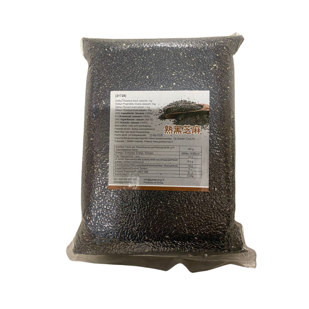 Daikyo Roasted black sesame 1kg | 大京 烘焙熟黑芝麻 1kg