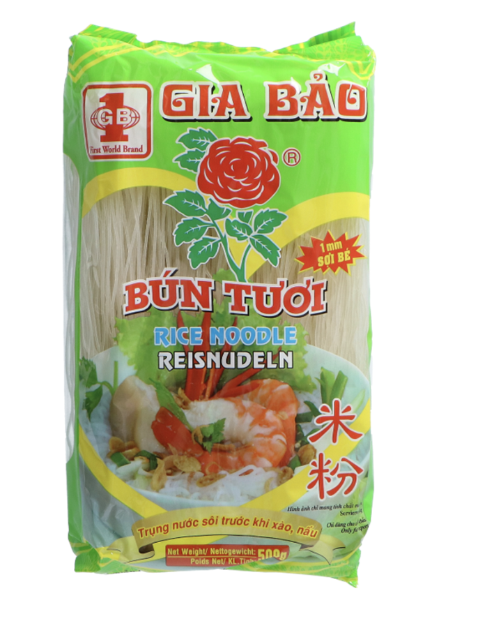 GB GIA BAO Bun Tuoi Rice Noodle 1mm 500g | GIA BAO 越南米粉 Bun Tuoi 1mm 500g