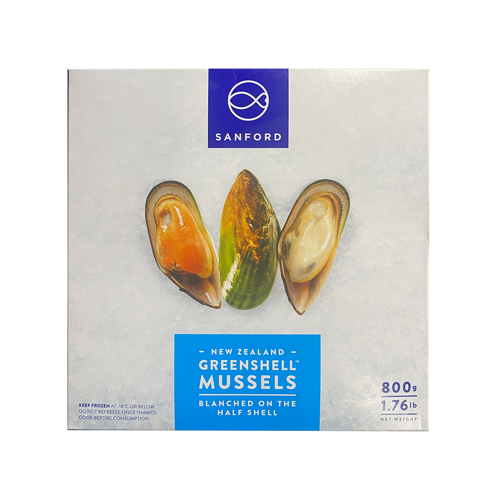 Sanford NZ Halfshell Mussels 800g M Size | Sanford 青口 800g 中号