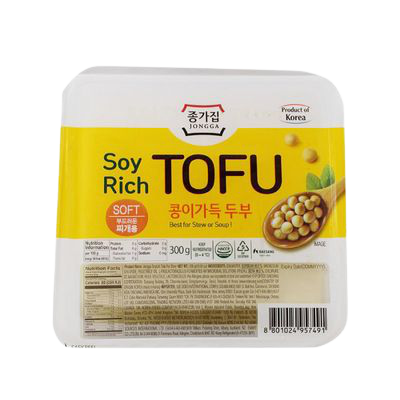 JONGGA Soyrich Tofu for Stew 300g | 韩国 炖豆腐 300g