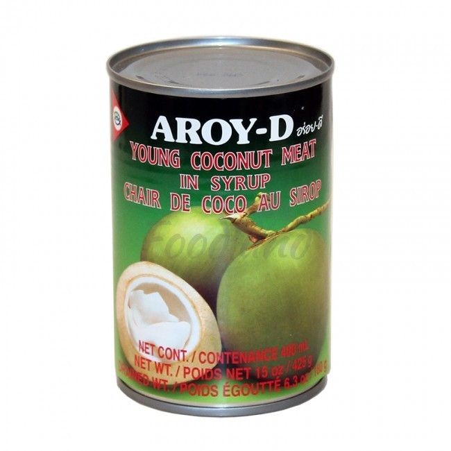 AROY D Young Coconut Meat in Syrup 425g | AROY D 糖水椰子肉 425g