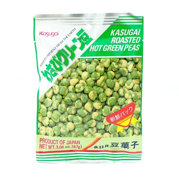 KASUGAI Roasted Hot Green Peas Wasabi Flavour 67g | kasugai 芥末味烤辣绿豌豆67g