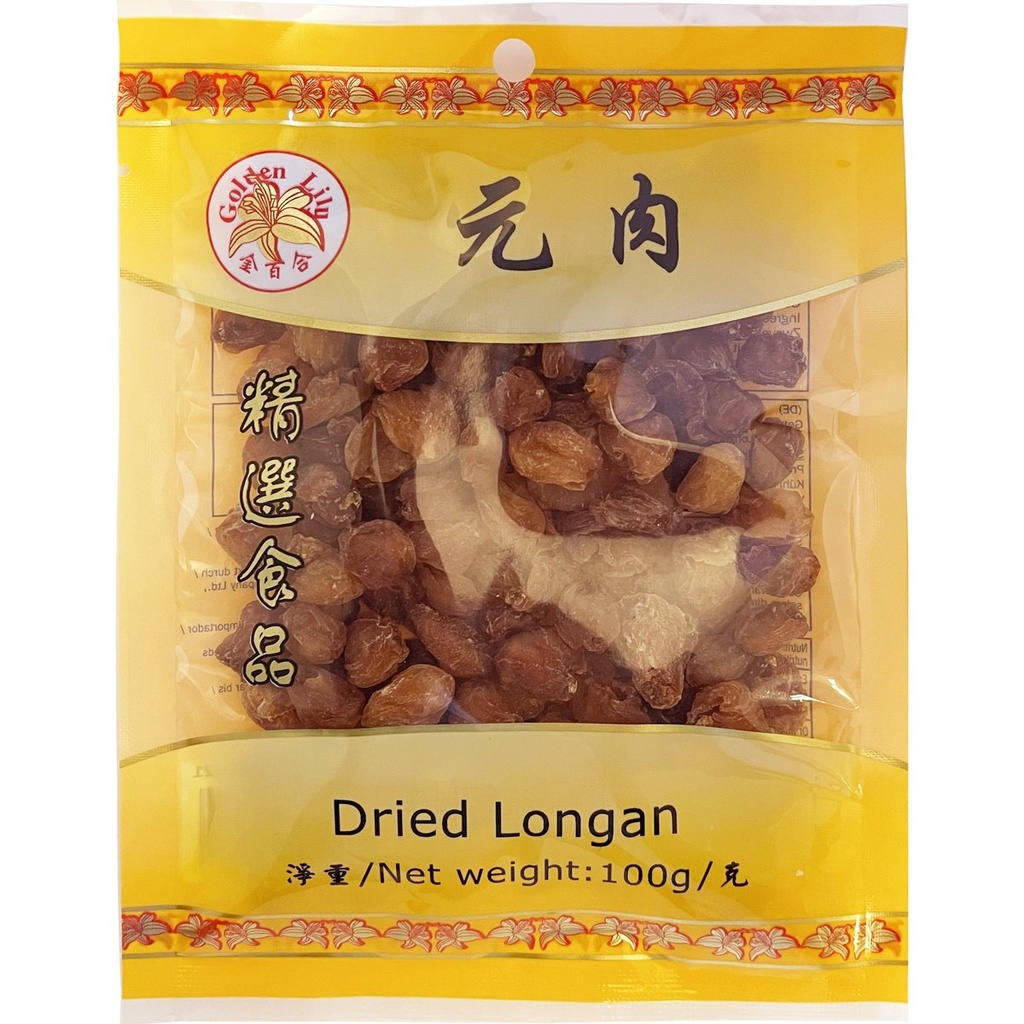 GL 102021Dried Longan Meat 100g | 金百合 （元肉）龙眼肉 100g