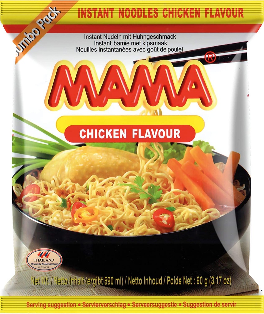 MAMA Jumbo Chicken Flv Noodle 90g | MAMA 方便面 鸡肉味 90g