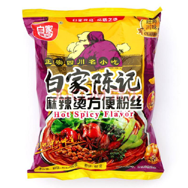 BJ Inst Vermicelli Hot Spicy 105g | 白家陈记 方便粉丝 麻辣烫 袋装 105g