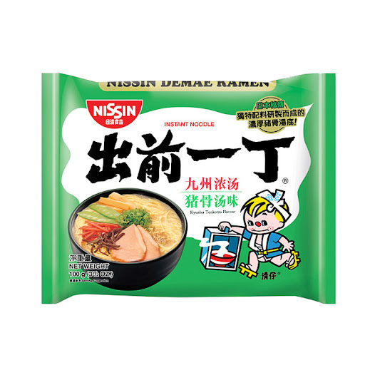 HK Nissin Demae Ramen Kyushu Tonkotsu 100g | 出前一丁 包装面 九州猪骨浓汤 100g