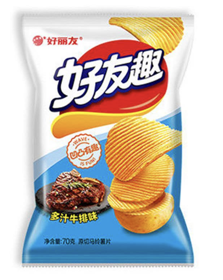 ORION Fried Chips Juicy Steak Flav. 70g | 好丽友 好友趣 多汁牛排味 70g