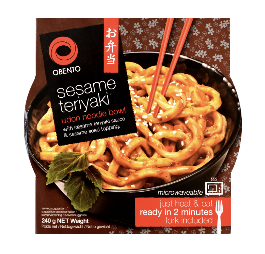  OBENTO Udon Noodle Sesame Teriyaki Flav. Bowl 240g | OBENTO 速食乌冬面 照烧芝麻味 碗装 240g