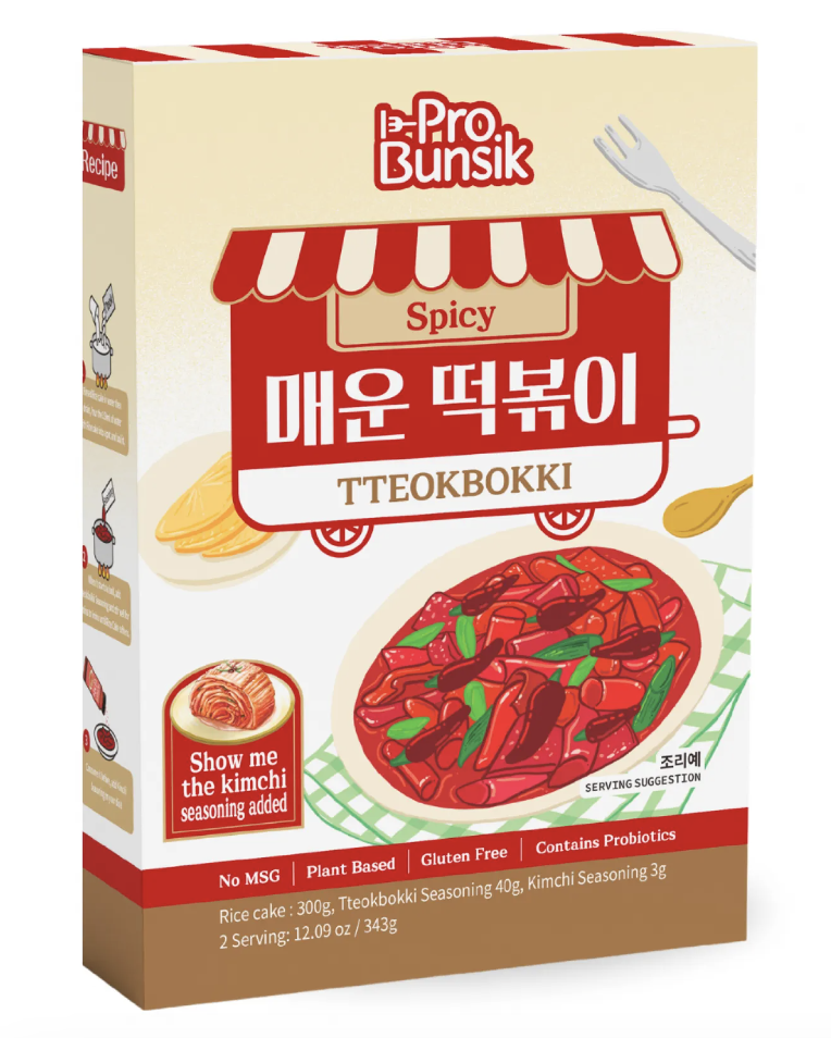 KR PROBUNSIK Tteokbokki Spicy Flav. 343g | PROBUNSIK 辣炒年糕 香辣味 343g