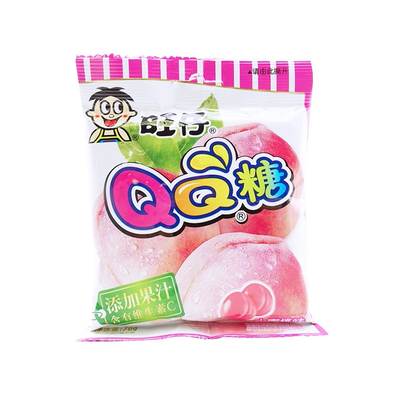 Want Want Gummy Candy Peach Flavor 70g | 旺仔 QQ糖 水蜜桃味 70g