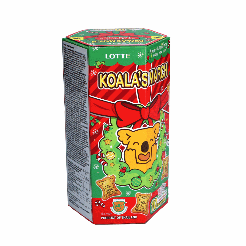  乐天 小熊 注心巧克力饼干 圣诞限定装 195g | LOTTA Koala's March Chocolate Biscuit  X'mas Edition 195g