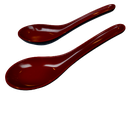 Melamine 5.2'' Soup Spoon Red&Black 111 | 密胺5.2''小头汤勺 红黑 111