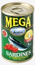 ASEA MEGA Sardines In Tomato Sauce Green 155g | MEGA 番茄沙丁鱼罐头 155克