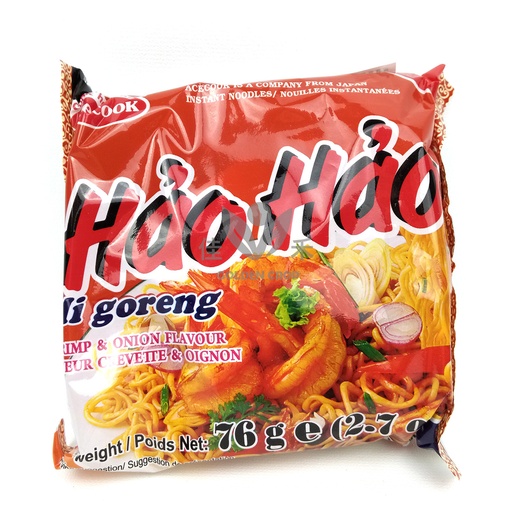 Hao Hao Instant Noodle Shrimp & Onion 76g | 好好 拌面 鲜虾香葱味 76g