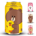 HIGHUP Line Friends Ramune Sparkling Lemon Original Flavor 330ml | 嗨啊 日系弹珠气泡水 原味 330ml